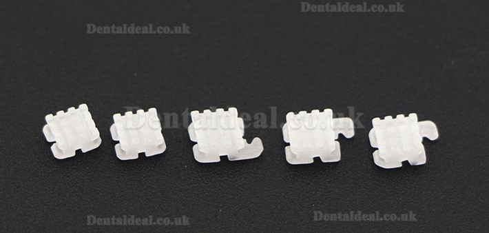 20Pcs/5Pack Dental Orthodontic Ceramic Bracket Braces MBT 022 345 Hooks