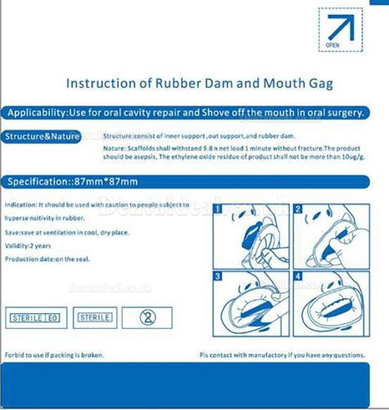 20Pcs Disposable Sterile Rubber Dam Dental Cheek Lip Retractor Opener Latex New