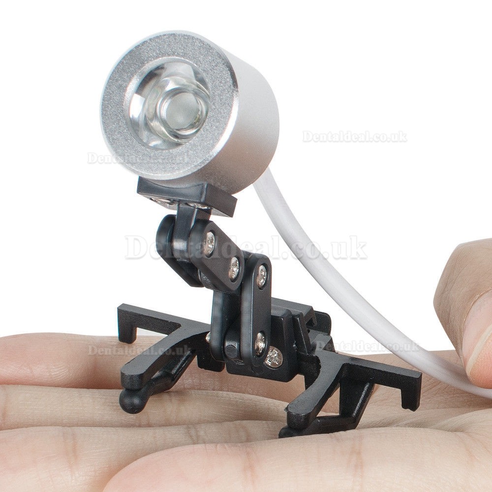 1W Clip Clamp LED Head Light Lamp for Dental Binocular Loupes Glasses Durable