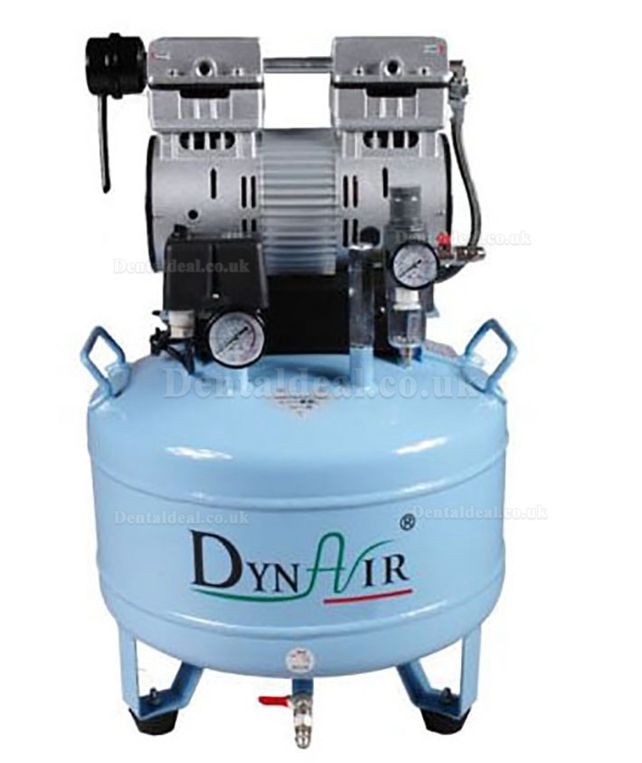 DYNAIR® DA7001 30L Dental Air Compressor Noiseless Oilless 152L/min 1-Driving-2 Stable NEW