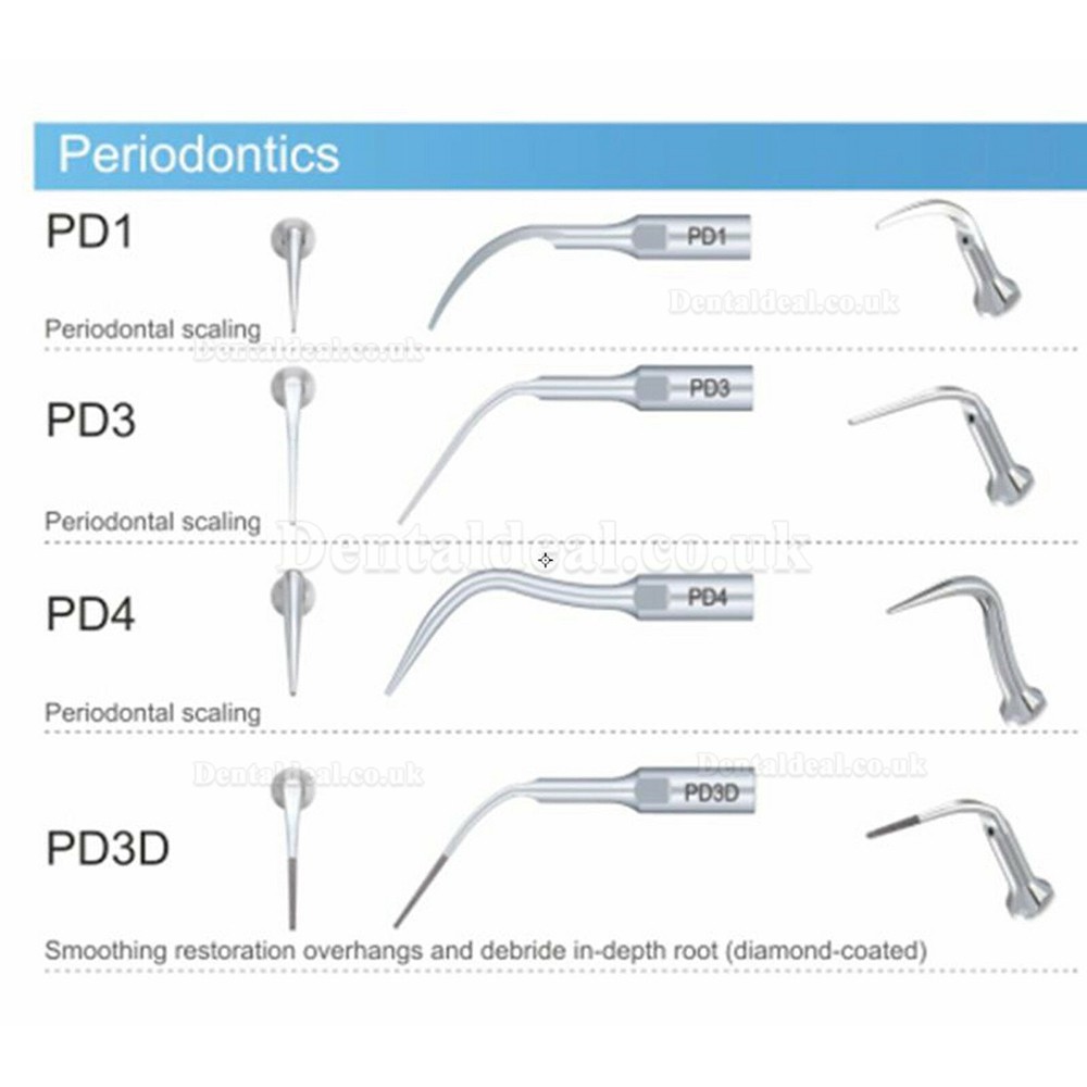 10Pcs Woodpecker DTE Dental Ultrasonic Scaler Tips Endodontics Periodontal Fit NSK Satelec