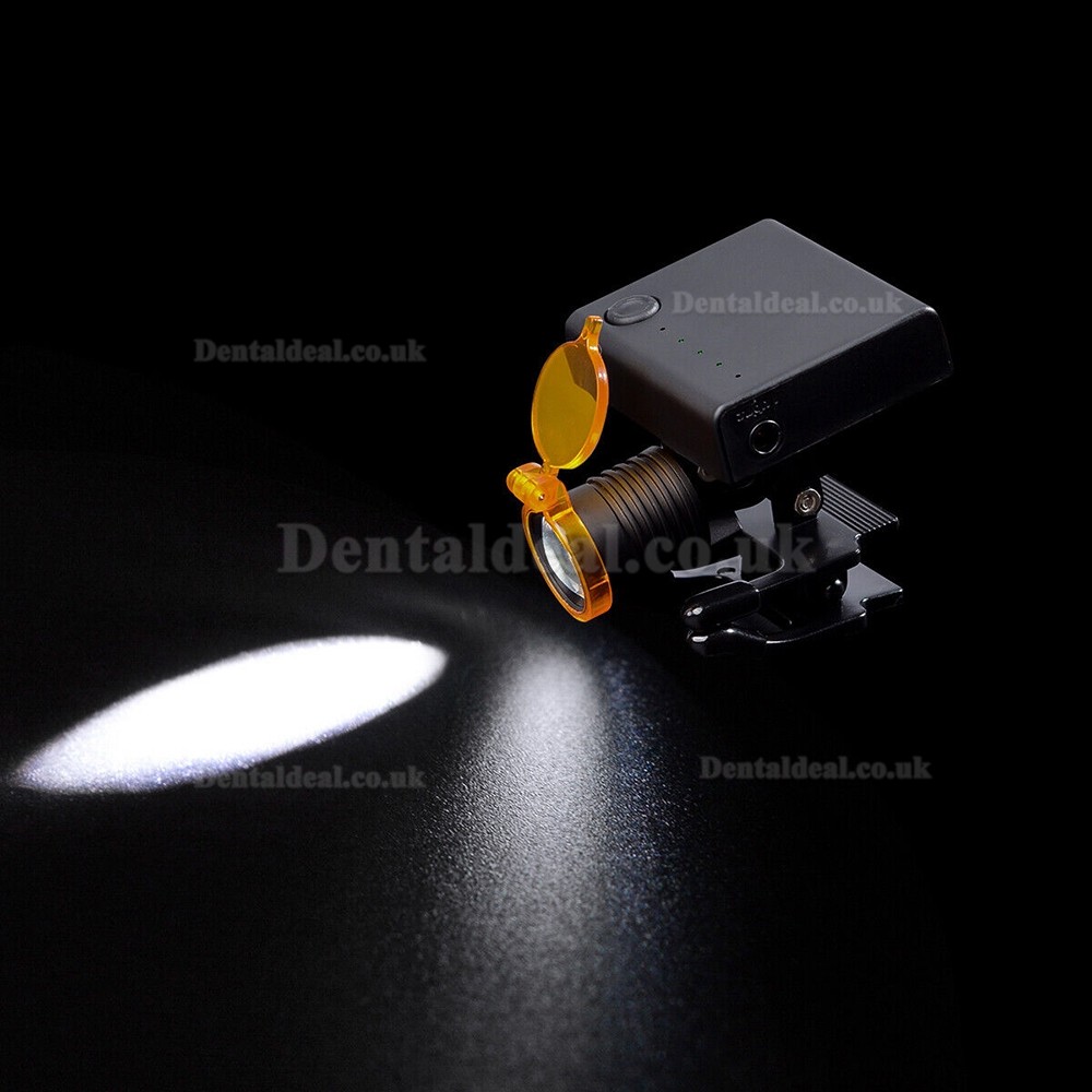 3W Dental LED Binocular Loupe Wireless Headlight with Optical Filter