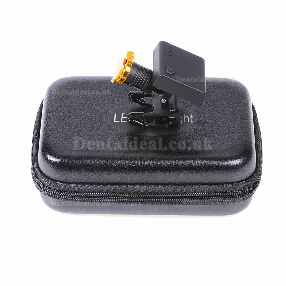 3W Dental LED Binocular Loupe Wireless Headlight with Optical Filter