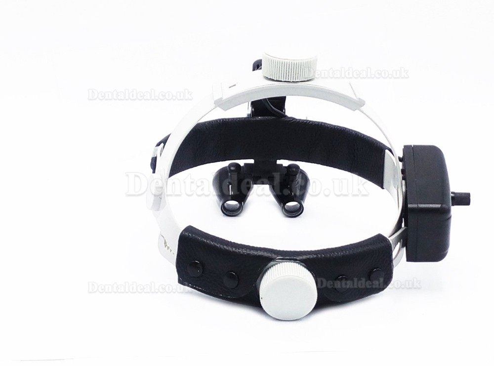 Dental LED Surgical Headlight 3.5X420mm Leather Headband Loupe DY-106