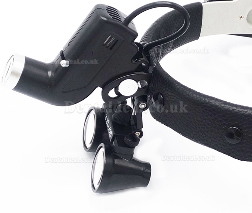 Dental LED Surgical Headlight 3.5X420mm Leather Headband Loupe DY-106