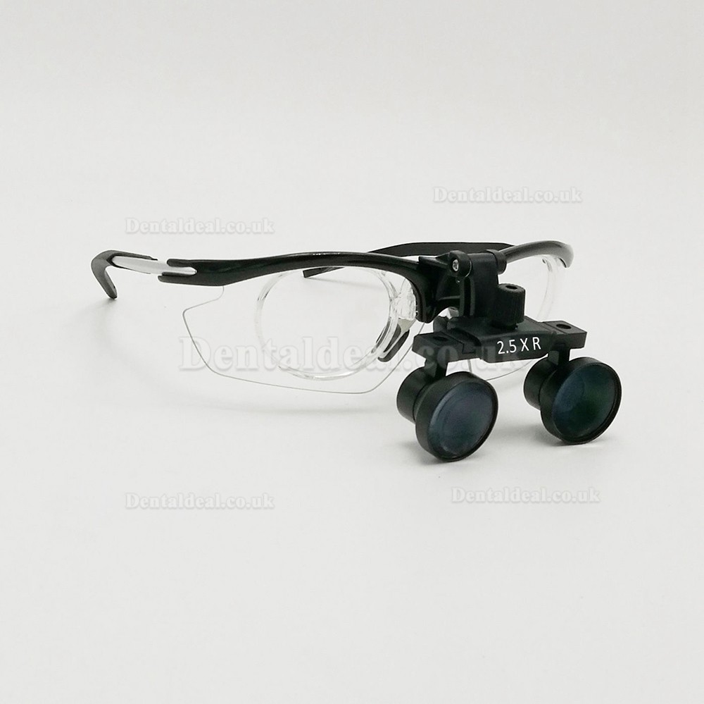 Dental Surgical Binocular Loupes 2.5XR Aluminium Frame Optical Glass DY-111