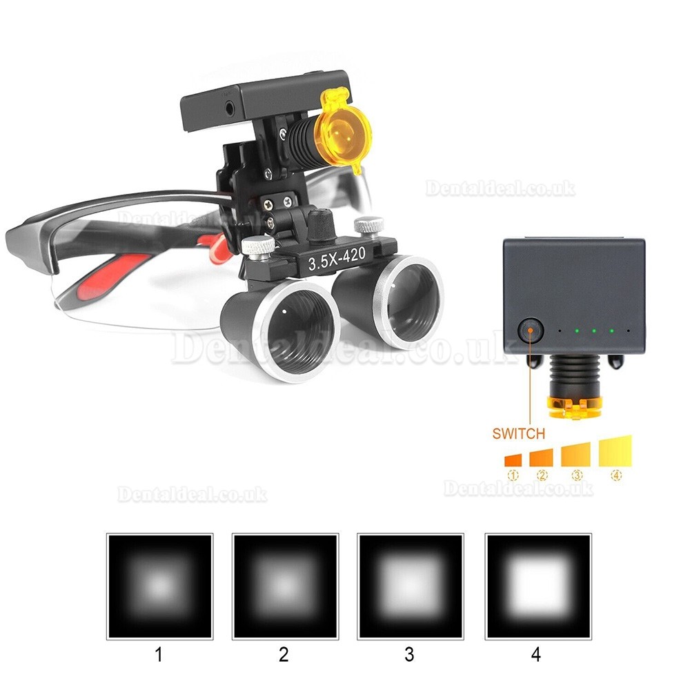 DY-117 3.5X Dental Surgical Loupe + DY-010 Wireless 3W LED Headlight