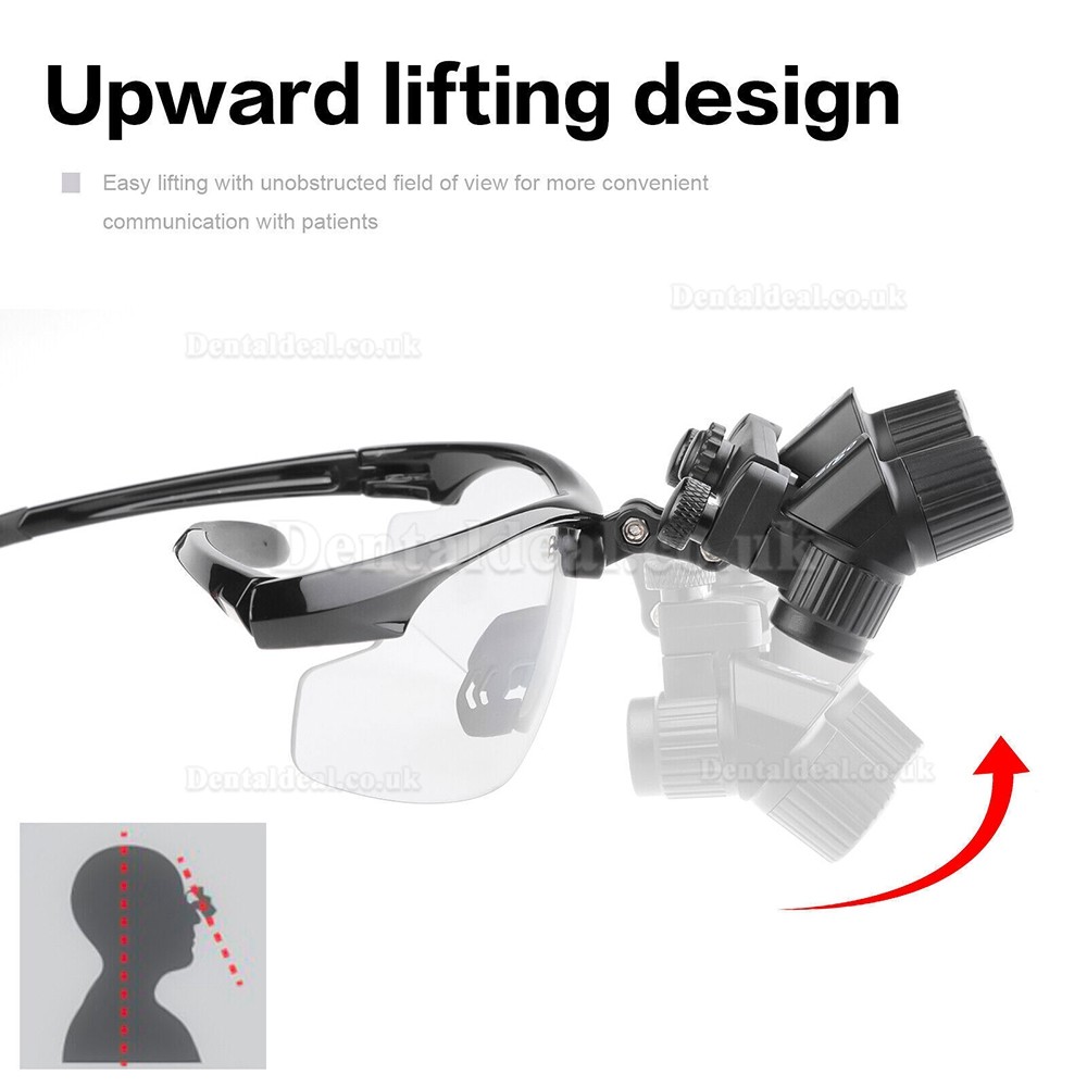 4.0X 450mm Ergonomic Ergo Surgical Loupe Ergo Magnifying Glasses + 5W Wireless LED Headlight