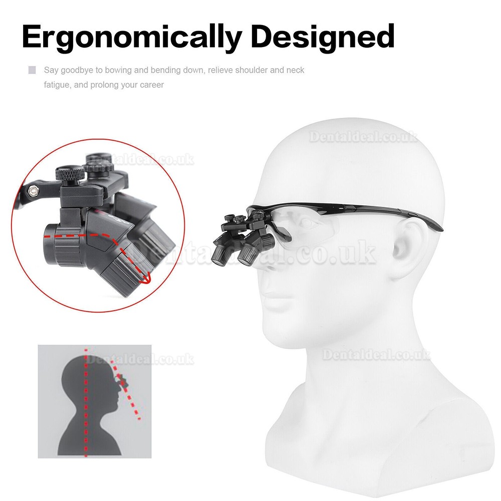 4.0X 450mm Ergonomic Ergo Surgical Loupe Ergo Magnifying Glasses + 5W Wireless LED Headlight