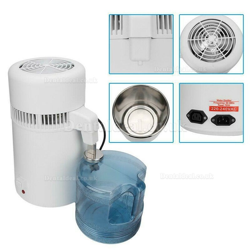 4L Electric Pure Water Distiller Countertop Dental Water Distilled Machine