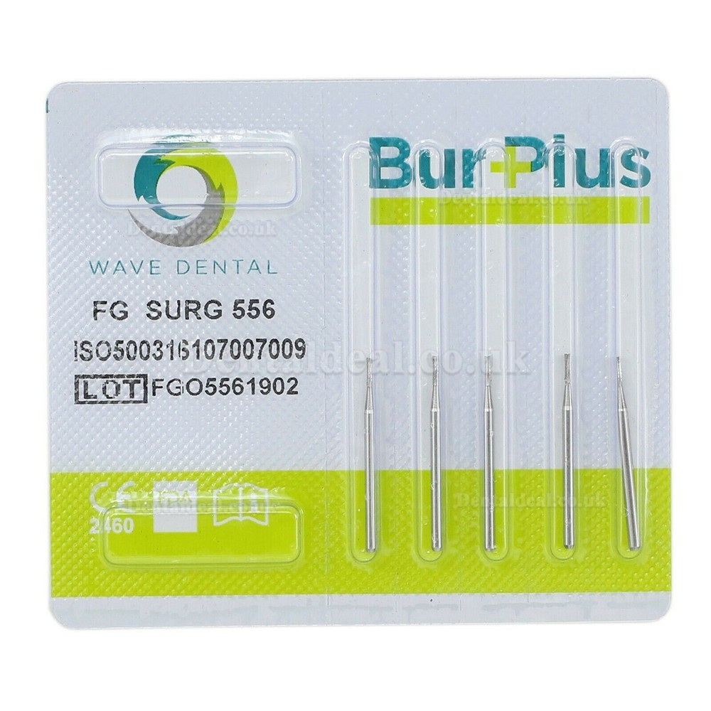 10Pcs FG Surgical Length 556 557 558 559 600 Burs Dental Friction Grip Flat Fissure Carbide Bur