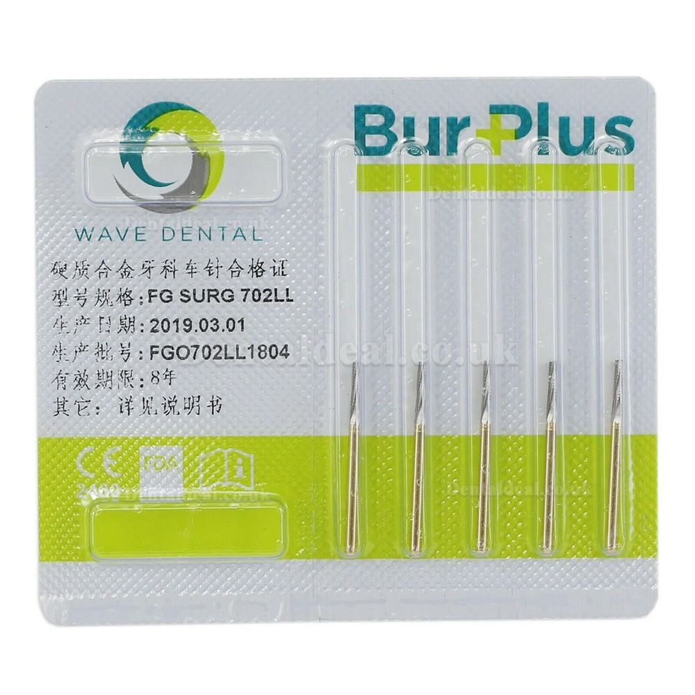 10Pcs FG Surgical Length 702LL Burs Dental Wisdom Teeth Extraction Carbide Burs