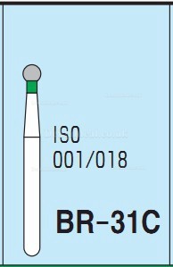 100PCS Dental Diam Diamond Burs 1.6mm FG BR-31C