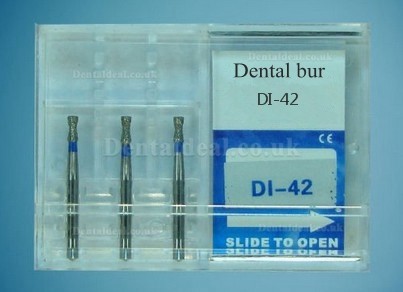 100 Pcs 1.6mm Dental Diamond Bur Bits Drill FG DI-42