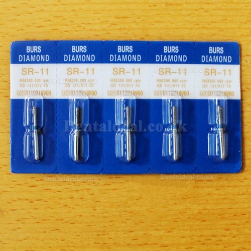 100 Pcs 1.6mm FG SR-11 Dental Diamond Bur Bits Drill