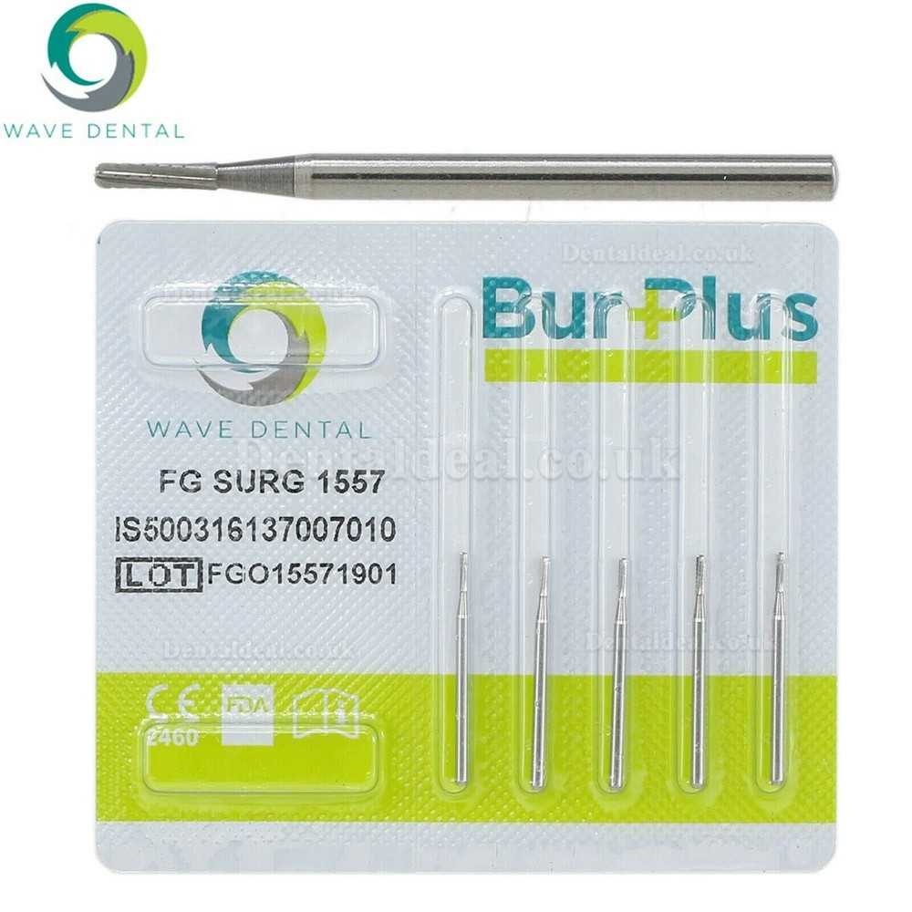 10Pcs FG Surgical Length 1557 1558 Burs Dental Friction Grip Dome Fissure Carbide Burs