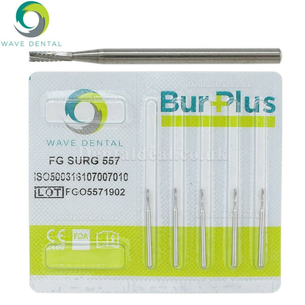 10Pcs FG Surgical Length 556 557 558 559 560 Burs Dental Friction Grip Flat Fissure Carbide Burs