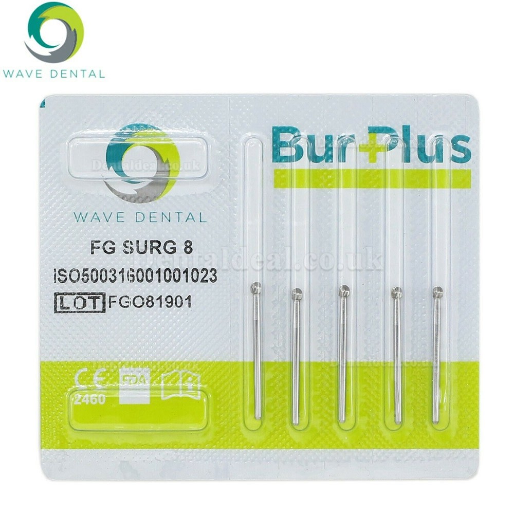 10Pcs FG Surgical Length 1 2 4 5 6 8 Burs Dental Friction Grip Round Head Carbide Burs