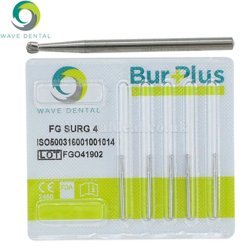 10Pcs FG Surgical Length 1 2 4 5 6 8 Burs Dental Friction Grip Round Head Carbide Burs