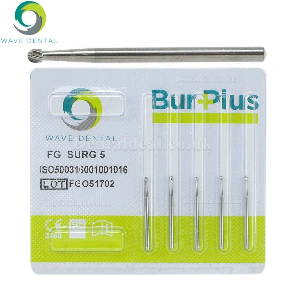 10Pcs FG Surgical Length 1 2 4 5 6 8 Burs Dental Friction Grip Round Head Carbide Burs