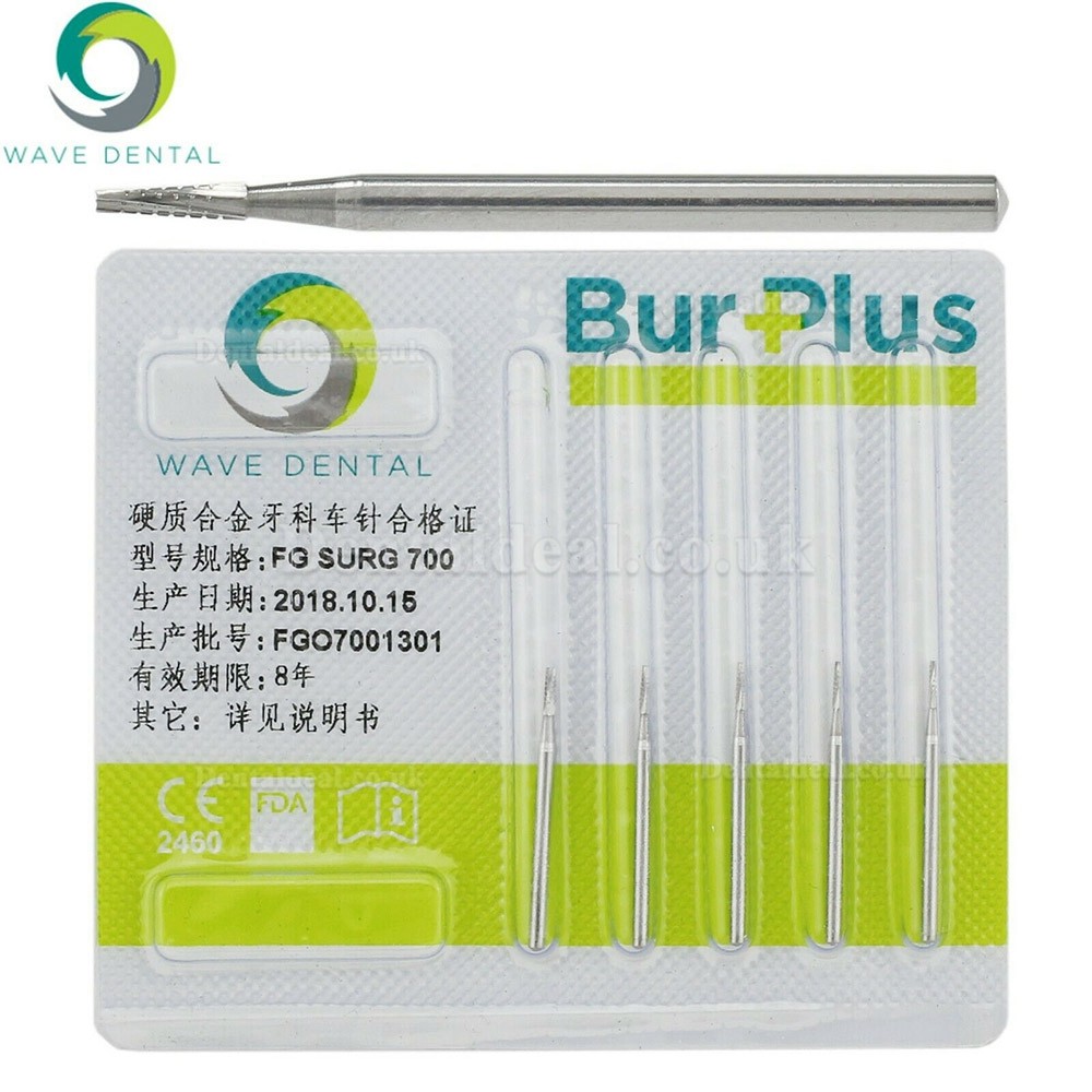 10Pcs FG Surgical Length 700 701 702 703 Burs Dental Friction Grip Taper Fissure Carbide Burs