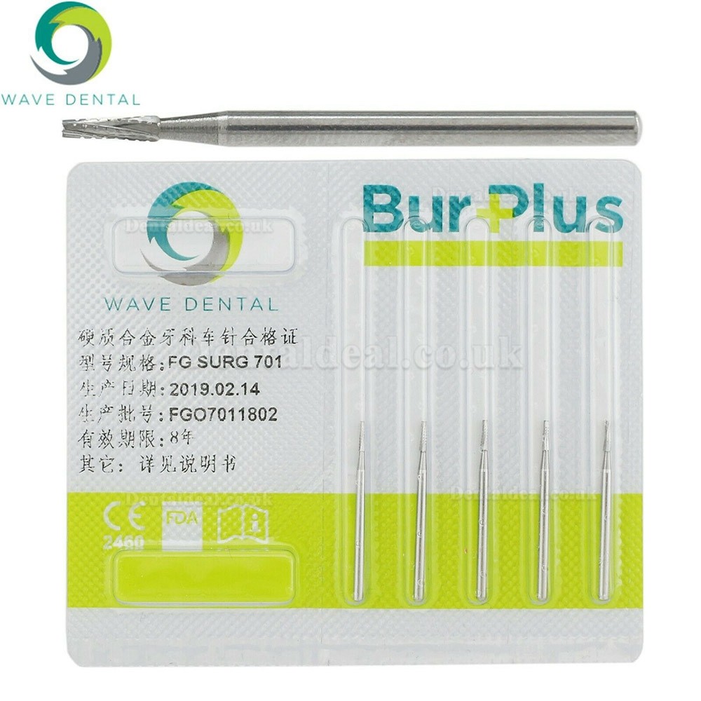 10Pcs FG Surgical Length 700 701 702 703 Burs Dental Friction Grip Taper Fissure Carbide Burs