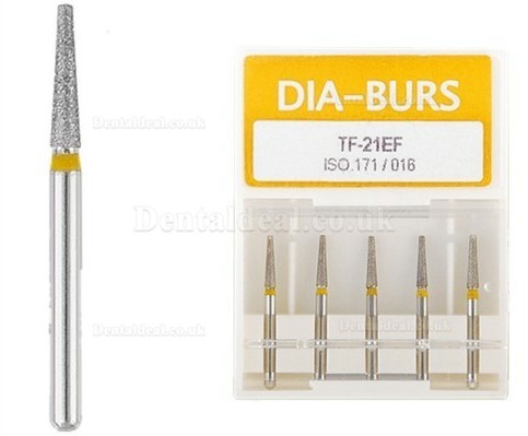 100 Pcs 1.6mm Dental Diamond Bur Bits Drill FG TF-21EF