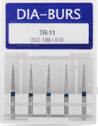 100 Pcs 1.6mm FG TR-11 Dental Diamond Bur Bits Drill