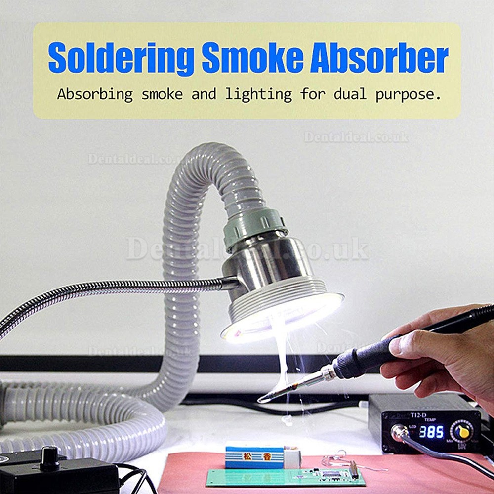 30W Fume Extractor Solder Smoke Absorber Welding Fume Extractor with 5 Pcs Activated Carbon Filters