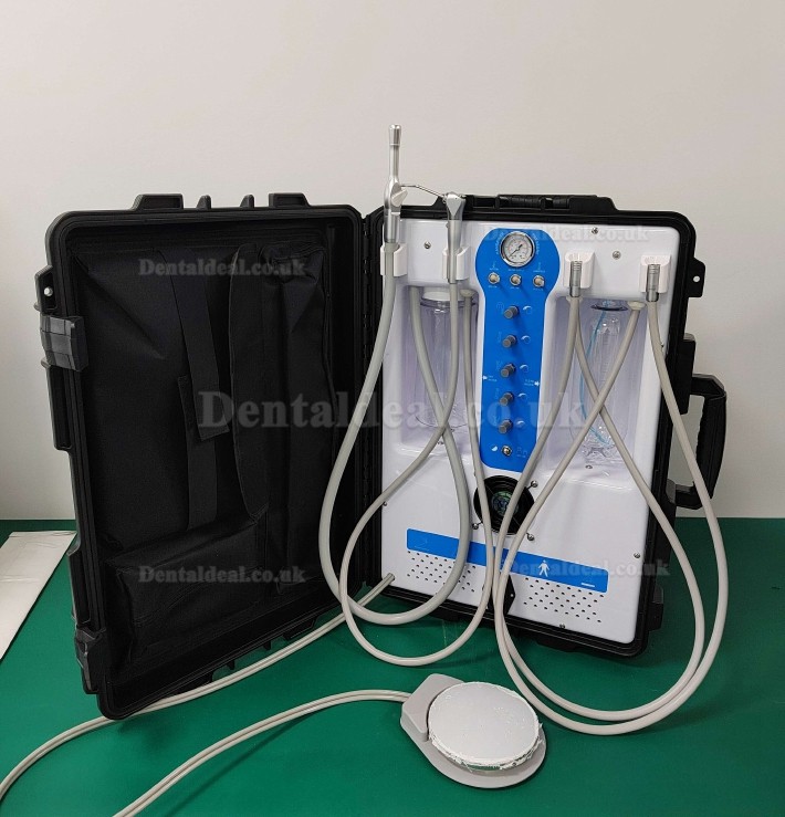 Greeloy GU-P204S Portable Dental Unit (Compressor+ Suction+ Triplex Syringe+ HP Tube)