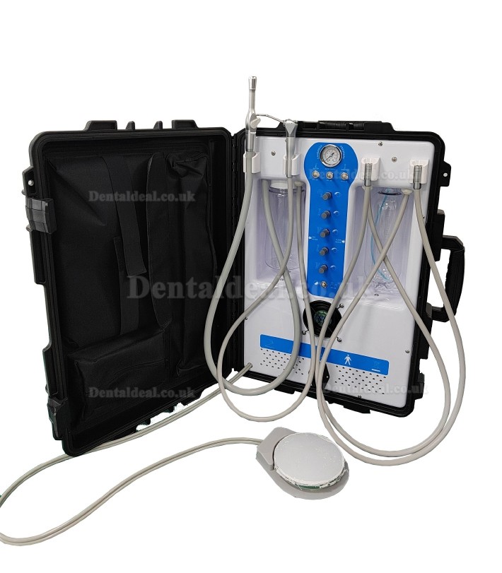 Greeloy GU-P204S Portable Dental Unit (Compressor+ Suction+ Triplex Syringe+ HP Tube)