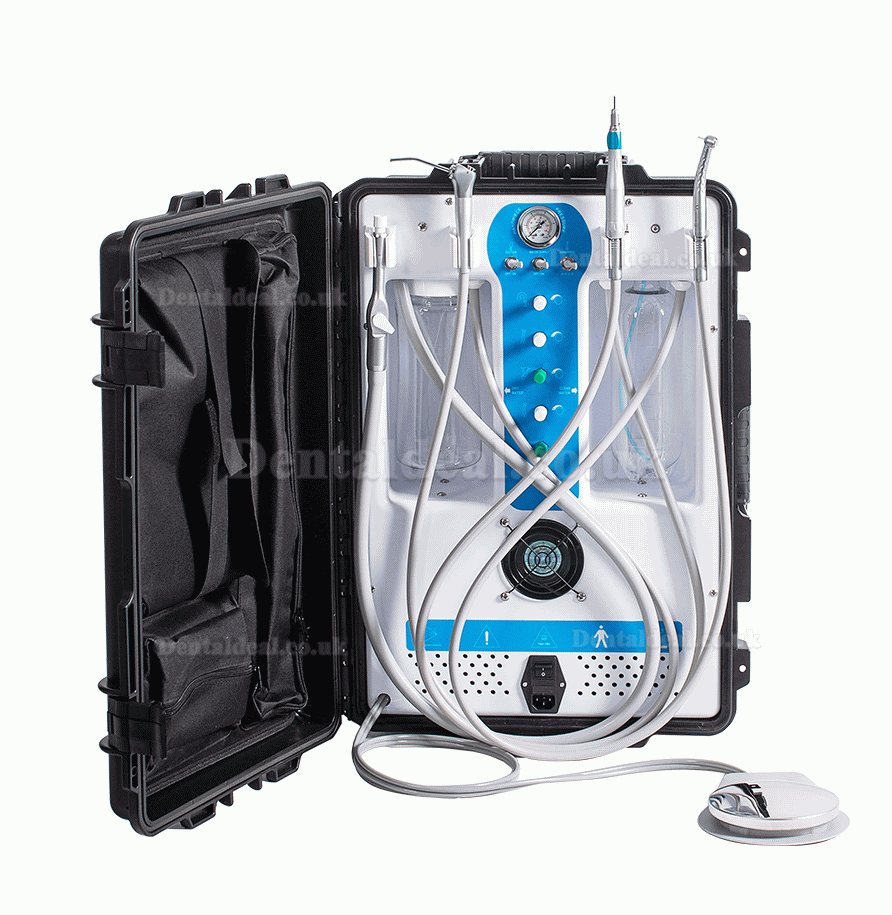 Greeloy GU-P204S Portable Dental Unit (Compressor+ Suction+ Triplex Syringe+ HP Tube)