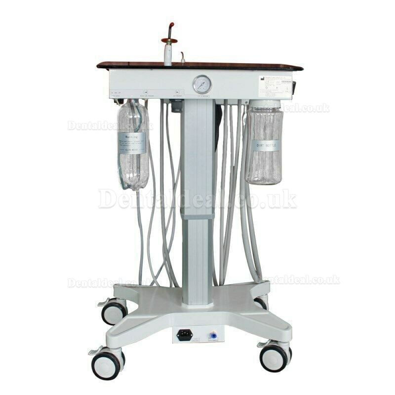 Greeloy GU-P302S Mobile Dental Cart Unit System with Air Compressor + Electric Motor + Scaler Handpiece