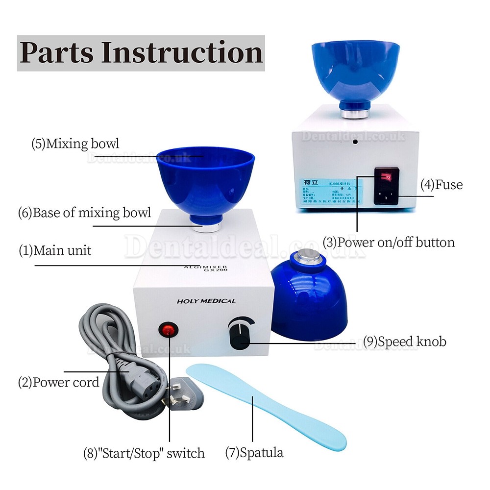 GX-200 Multifunctional Dental Lab Alginate Impression Mixer Mixing Machine Knob Control