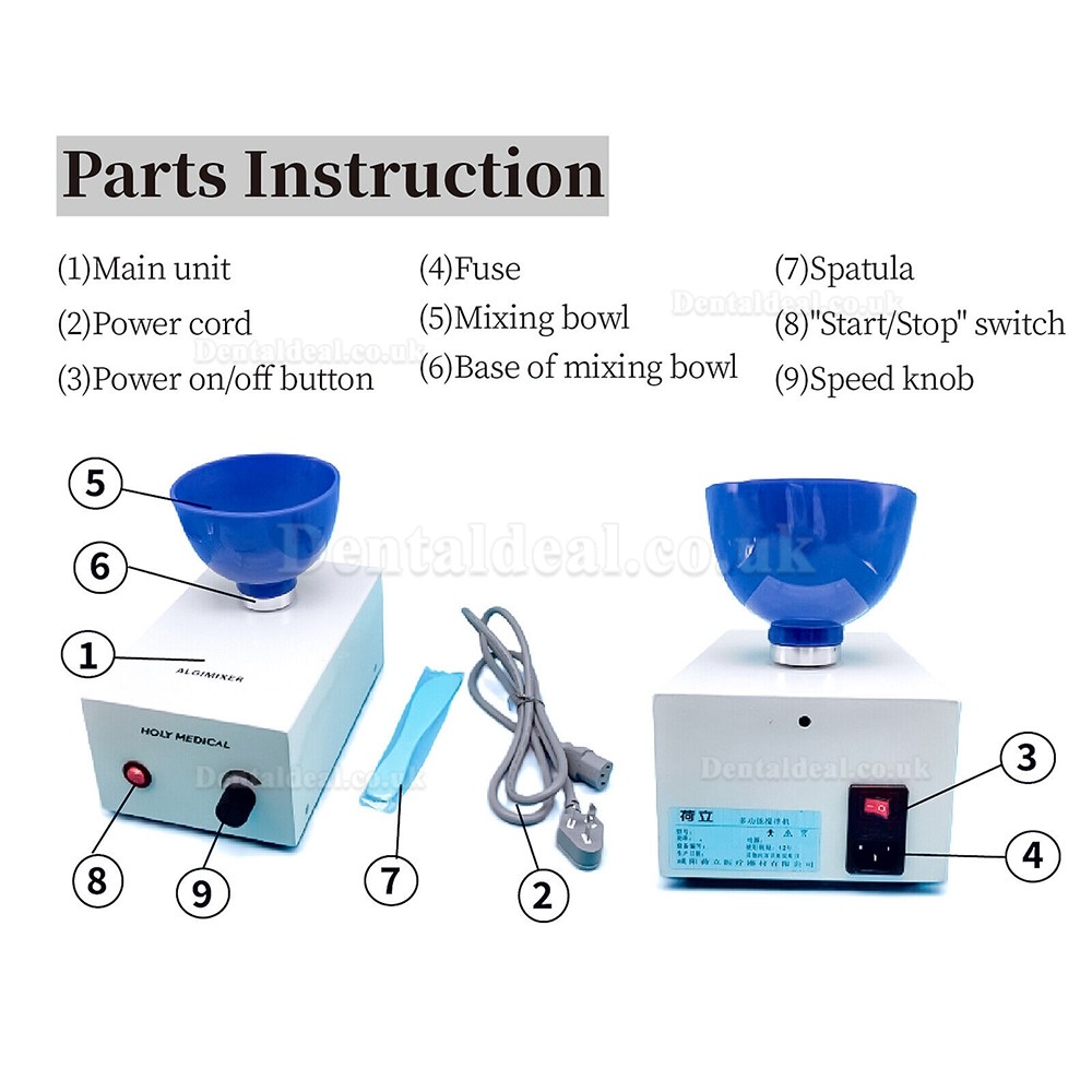 GX-200 Multifunctional Dental Lab Alginate Impression Mixer Mixing Machine Knob Control