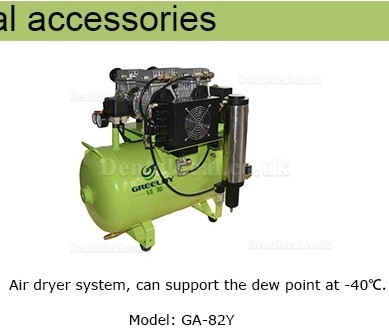 Greeloy® GA-82 Dental Oilless Air Compressor Double Motor