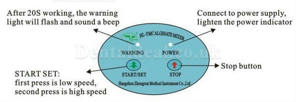 Zoneray HL-YMCⅡ Dental Lab AlginateDie Stone Mixer (Foot Control)