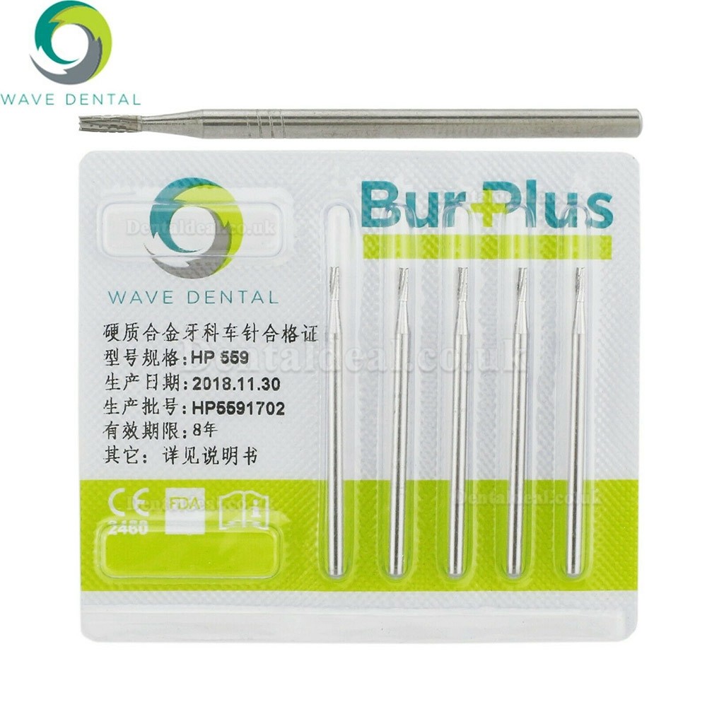 10Pcs HP 559 560 562 563 Burs Dental Carbide Straight Fissure Cross Cut Burs