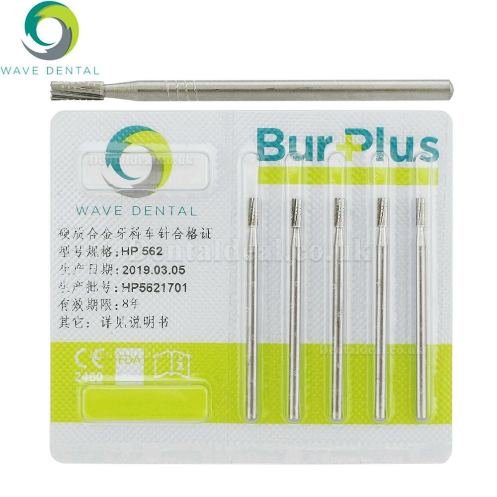 10Pcs HP 559 560 562 563 Burs Dental Carbide Straight Fissure Cross Cut Burs