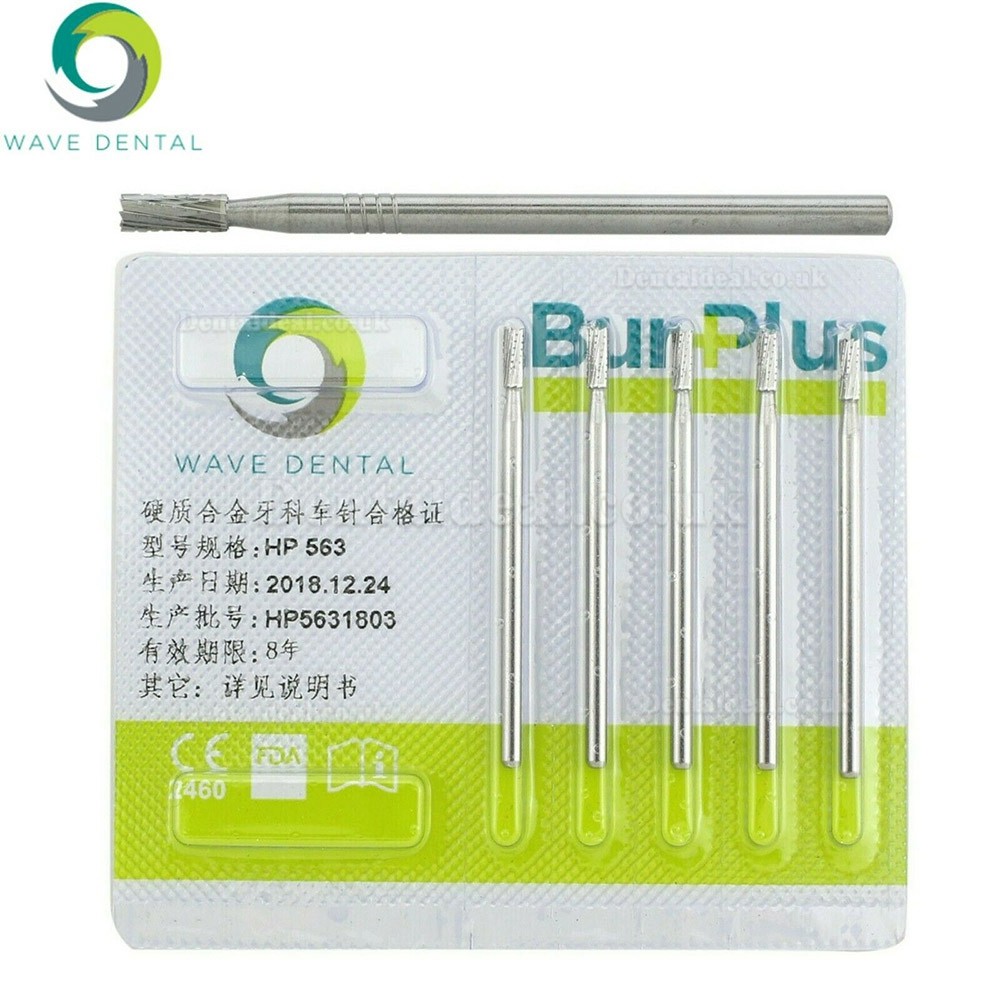 10Pcs HP 559 560 562 563 Burs Dental Carbide Straight Fissure Cross Cut Burs