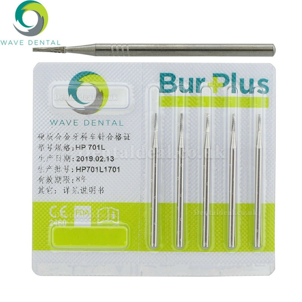 10Pcs HP 698 699 699L 700 701 701L Bur Dental Carbide Taper Fissure Cross Cut Burs