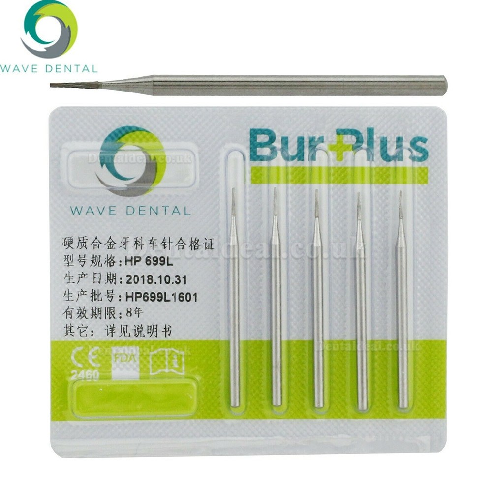 10Pcs HP 698 699 699L 700 701 701L Bur Dental Carbide Taper Fissure Cross Cut Burs