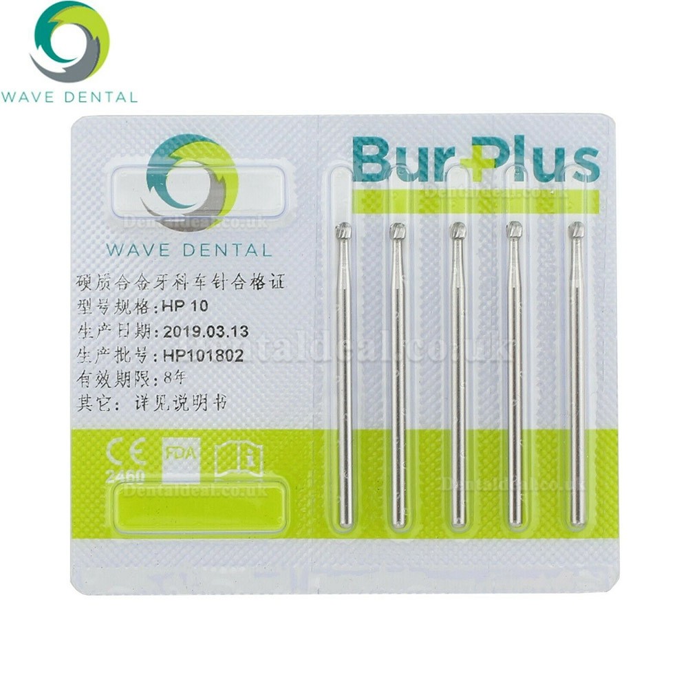 10Pcs Wave Dental Carbide Straight Handpiece Burs Round HP Burs 1/4 1/2 1 2 3 4 5 6 7 8 10#