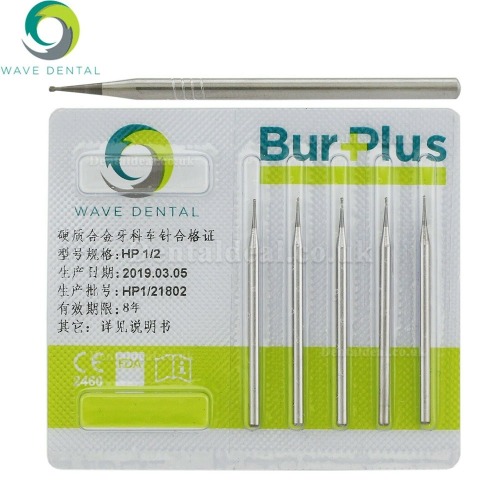 10Pcs Wave Dental Carbide Straight Handpiece Burs Round HP Burs 1/4 1/2 1 2 3 4 5 6 7 8 10#