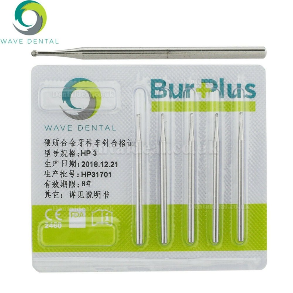 10Pcs Wave Dental Carbide Straight Handpiece Burs Round HP Burs 1/4 1/2 1 2 3 4 5 6 7 8 10#