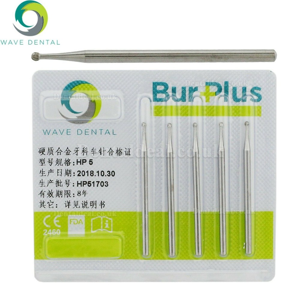 10Pcs Wave Dental Carbide Straight Handpiece Burs Round HP Burs 1/4 1/2 1 2 3 4 5 6 7 8 10#