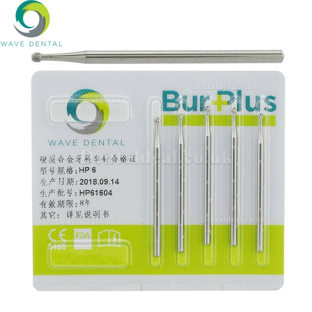 10Pcs Wave Dental Carbide Straight Handpiece Burs Round HP Burs 1/4 1/2 1 2 3 4 5 6 7 8 10#