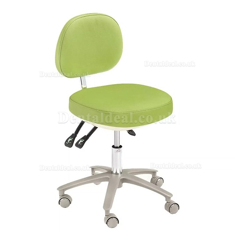 HS-6 Dental Ergonomic Dental Stool with Backrest Dentist Assistant Stool Microfiber Leather