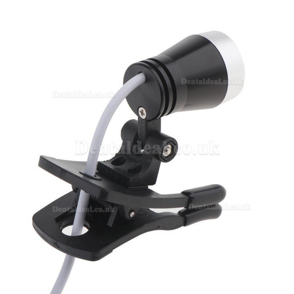 Portable Clip Clamp LED Head Light Lamp for Dental Binocular Loupes Glasses