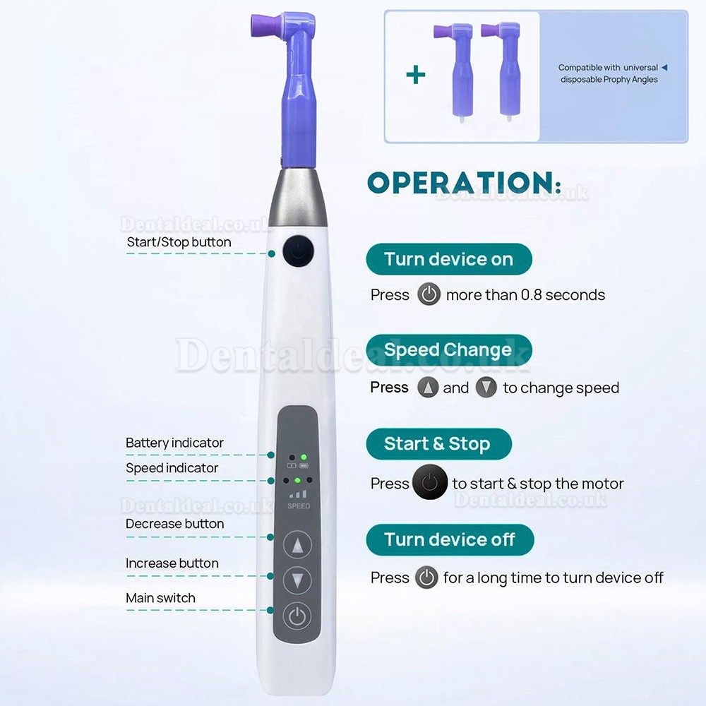 I-Prophy Dental Electric Wireless Prophy Hygiene Handpiece 360° Swivel